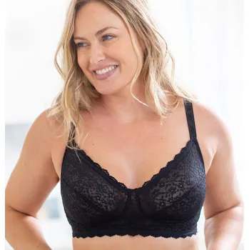 Podprsenka Sada 2 zmenšující krajkových podprsenek, bez kostic bílá+černá 80D