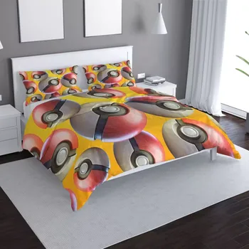 Povlečení Saténové povlečení Pokemon ball Pattern - Sablio - 140x200 / 90x70