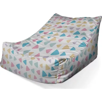 Sedací pytel Sedací vak Lounge Barevné trojúhelníčky - Sablio - 80 x 95 x 50 cm