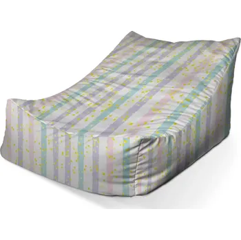 Sedací pytel Sedací vak Lounge Pruhy a tečky štětcem - Sablio - 120 x 100 x 80 cm