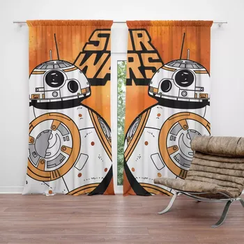 Závěs Sablio Závěsy Star Wars Ohnivé pozadí: 2ks 140x250cm