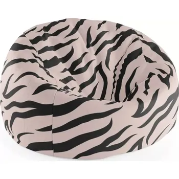 Sedací pytel Sablio Sedací vak Cocoon Růžový vzor zebry - 75 x 45 x 35 cm