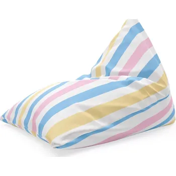 Sedací pytel Sablio Sedací vak Triangl Barevné pruhy: 120 x 100 x 100 cm - Sablio