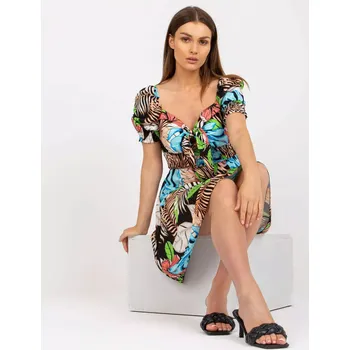 Dámské šaty Šaty DHJ SK 15836.51 černá a modrá jedna velikost