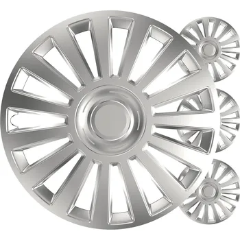 Poklice na kolo Poklice Luxury 16” stříbrná sada 4ks COLOR BOX