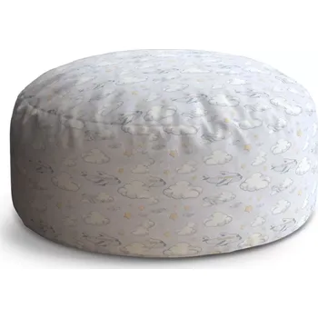 Taburet Sablio Kulatý taburet Circle Letadla mezi mraky: 38x48 cm - Sablio