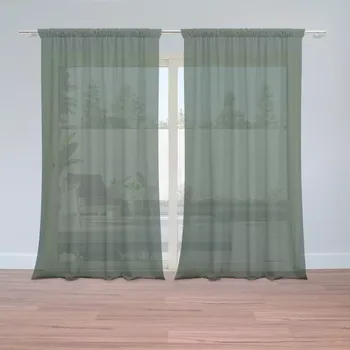 Záclona Sablio Záclony Lesní zelená: 2 ks - 150x250 cm - Sablio