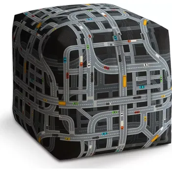 Taburet Sablio Taburet Kostka Dětská autodráha: 40x40x40 cm - Sablio