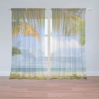 Záclona Sablio Záclony Pláž: 2 ks - 150x250 cm - Sablio