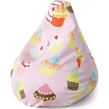 Sedací pytel Sedací vak Pear Muffiny - Sablio - 70 x 95 x 15 cm