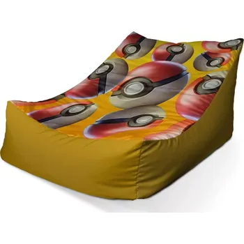 Sedací pytel Sablio Sedací vak Lounge Pokemon ball Pattern - 120 x 100 x 80 cm