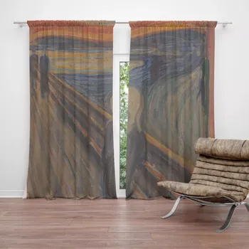 Závěs Sablio Závěsy Výkřik - Edvard Munch: 2ks 140x250cm