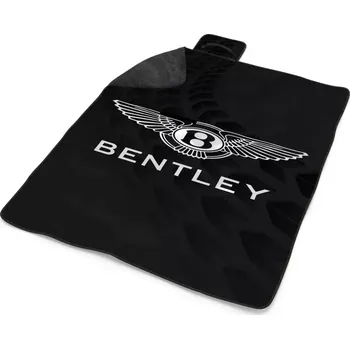 deka Sablio Plážová deka Logo Bentley Černý: 200x140 cm