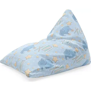 Sedací pytel Sablio Sedací vak Triangl Bubny a sloni: 120 x 100 x 100 cm - Sablio