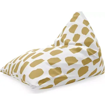 Sedací pytel Sablio Sedací vak Triangl Zlaté tahy štětcem: 120 x 100 x 100 cm - Sablio