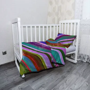 Povlečení Sablio Mikroplyšové povlečení do dětské postýlky Nabarvené dřevo - 100x135 / 40x60