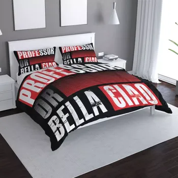 Povlečení Saténové povlečení La Casa de Papel Professor or Bella Ciao motiv 3 - Sablio - 140x200 / 90x70