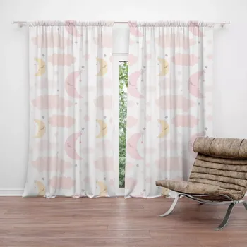 Závěs Sablio Závěsy Měsíčky: 2 ks - 140x250 cm - Sablio