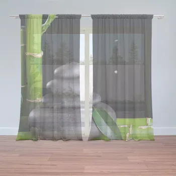 Záclona Sablio Záclony Bambus a kameny: 2 ks - 150x250 cm - Sablio