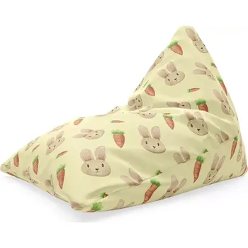 Sedací pytel Sablio Sedací vak Triangl Zajíček s mrkví: 120 x 100 x 100 cm - Sablio