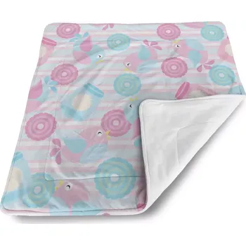 Dětská deka Sablio Dětská deka pro miminko Roztomilí ptáčci - 80x100 cm