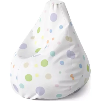 Sedací pytel Sedací vak Pear Barevné puntíky - Sablio - 70 x 95 x 15 cm