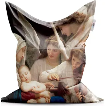 Sedací pytel Sablio Sedací vak Classic Panna s anděly - William-Adolphe Bouguereau - 150x100 cm