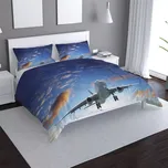 Saténové povlečení Letadlo 2 - Sablio - 140x200 / 90x70
