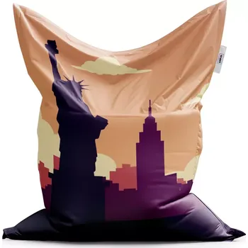 Sedací pytel Sedací vak Classic New York Socha svobody Art - Sablio - 200x140 cm
