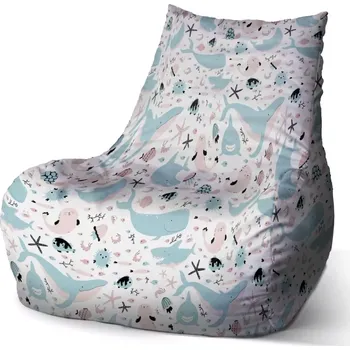 Sedací pytel Sedací vak Bean Animovaný mořský svět - Sablio - 60 x 70 x 70 cm