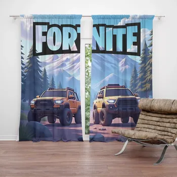 Závěs Sablio Závěsy FORTNITE Off-road auta: 2ks 140x250cm