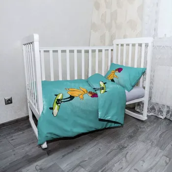 Povlečení Sablio Mikroplyšové povlečení do dětské postýlky Skejťák - 100x135 / 40x60