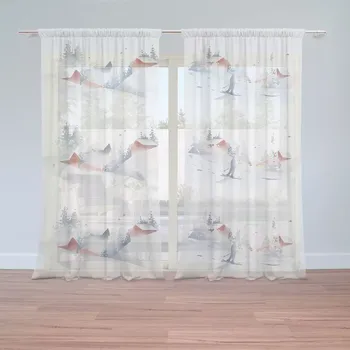 Záclona Sablio Záclony Zimní pohoda: 2ks 150x250cm