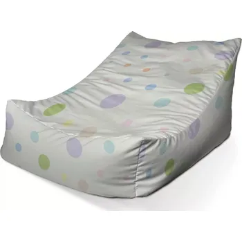 Sedací pytel Sedací vak Lounge Tříbarevné puntíky - Sablio - 120 x 100 x 80 cm