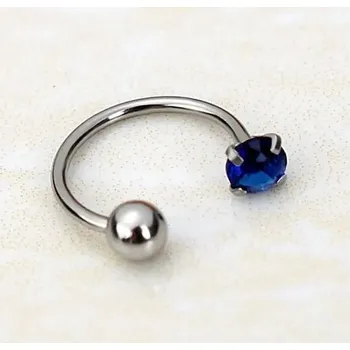 Piercing Ocelový piercing kroužek | šperk - B stříbrná modrá , 8mm