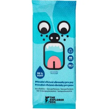 Kosmetika pro psa Explorer Dog přírodní vlhčené ubrousky pro psy (40 ks)