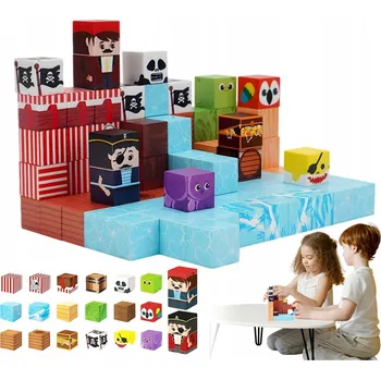 ostatní stavebnice MAGNETICKÉ STAVEBNICE MINECRAFT 100 DÍLKŮ PRO DĚTI HRAČKA NÁHODNÉ MAGNETICKÉ