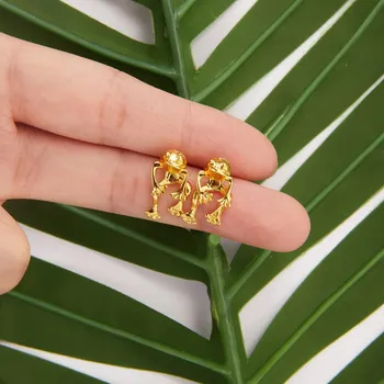 Šperk 2 ks Vtipné punk náušnice pecky žába | šperk - ER21Y0529-1