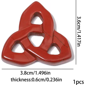 Přívěsek Keltský uzel z přírodního kamene | přívěsek, korálky - červený jaspis