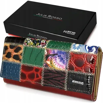 Peněženka Julia Rosso peněženka z pravé kůže červená - dámská
