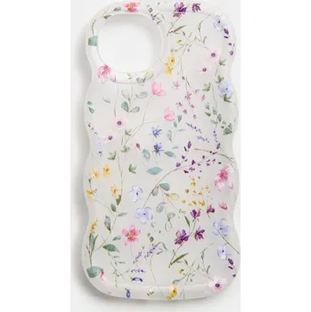 Pouzdro na mobilní telefon Sinsay - Pouzdro na iPhone 15 s vlnitými okraji a květinovým motivem - vícebarevná - 198HJ-MLC - 198HJ-MLC-ONE