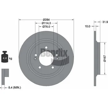Brzdový kotouč Brzdový kotouč BENDIX Braking BDS1566