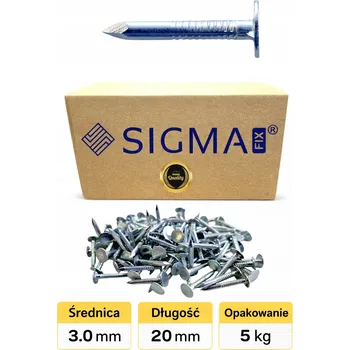 Hřebík Hřebíky lepenkové 3,0 x 20 mm POZINKOVANÉ balení 5 KG