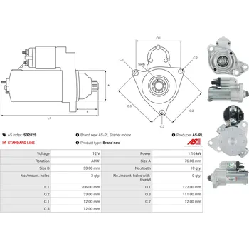 Alternátor Usměrňovač, generátor AS-PL Sp. z o.o. ARC3061