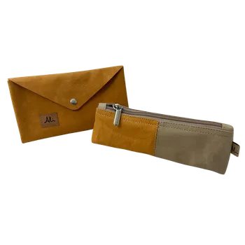 Penál SET Peněženka Otýlie s pouzdrem Lída v zemitých barvách