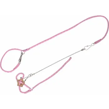 Nastavitelný postroj pro křečka s vodítkem | hlodavčí vodítko - Růžový