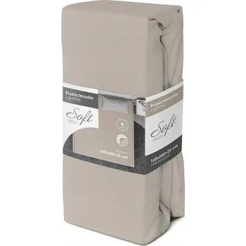 Prostěradlo PROSTĚRADLO JERSEY SOFT S GUMOU 160X200 +25 ŠEDÉ