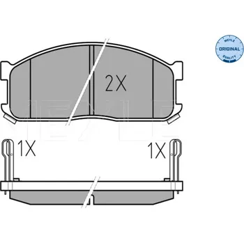 Brzdový systém Sada brzdových destiček, kotoučová brzda MEYLE 025 200 0215/W