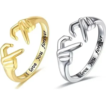 Prsten Romantický prsten srdce pro páry | šperk - RI23Y0339