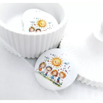 Dekorativní magnet Planeta dětí 2, magnetka průměr 58 mm, 1 kus